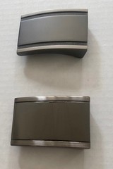 2 Plain Design Black Silver Belt Buckle