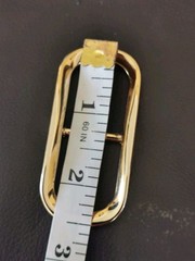 BELT BUCKLES 10993 2.5&Prime;X1&Prime; Gold Plated Made in Italy