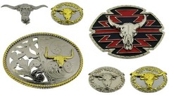 belt buckles lot 6 pieces Collection Men Vintage Bull Rodeo Western Chopper New