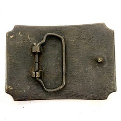 Vintage Western Belt Buckle Pioneers Wagon Train Trail Cowboy Horse