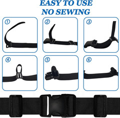 2&Prime; Heavy-Duty Buckle & Straps Set: 6-Pack Side Release Plastic Buckles+11 Yards