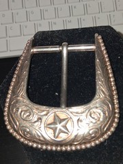 NOS WESTERN RANGER BELT BUCKLE SILVER IN COLOR Fit 1.5&Prime; Belt