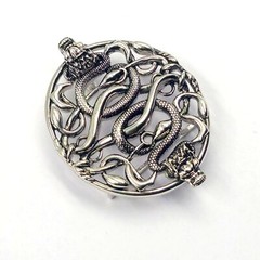 Stunning Vintage Dragon Design In 935 Argentium Silver Men&rsquo;s Biker Belt Buckle