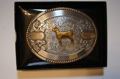 Crumrine Trophy Buckle Oval Gold SHEEP Ribbons Belt Buckle 38678