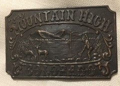 Men&rsquo;s Belt Buckle Colorado ROCKY MOUNTAIN HIGH Solid Metal Deer Wildlife NEW