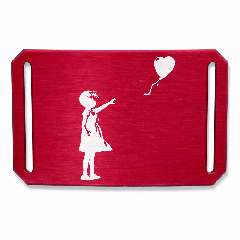 CRIOS Branding Belt Aluminium Buckle Red Art Art Banksy Street Art Graffiti