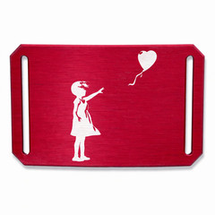 CRIOS Branding Belt Aluminium Buckle Red Art Art Banksy Street Art Graffiti