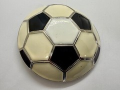 Soccer Foot Ball Large Figural Black & White Ultimate Sport Fan Gift Belt Buckle