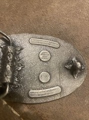 Vintage 1976 Metal Belt Buckle, Skiing, Snow, Cross Country, Sports, Nice Wester