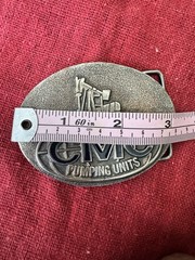 Vintage CMC Pumping Units Oilfield Belt Buckle Oil Pump Jack Colorado Machine