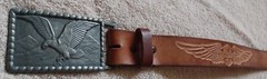 Harley Davidson 70&rsquo;s AMERICAN Bald Eagle General Leather Pewter Belt Buckle USA