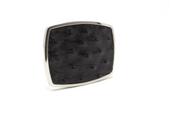 Ostrich Belt Buckle, Exotic Belt Buckle, ( 1.5 ») Removable Western Buckle
