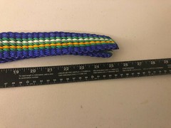 Handmade Nylon braided Men Women Belt Blue Green White Yellow 48in No Buckle