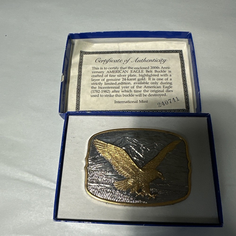 American Eagle 200th Anniversary Silver Plated / 24-Karat Gold IMM New Boxed B1