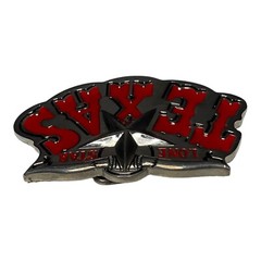 Lone Star State Texas Bull Horns Longhorn Red Letter Belt Buckle Western Country