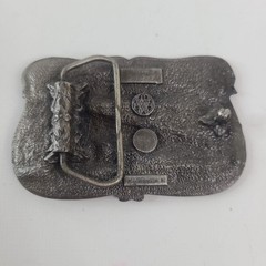 Vintage 1984 Bergamot Brass Works U-149 Steam Train Pewter Enamel Belt Buckle