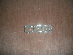LOTS OF 6 SILVER COLOR REGULAR BUCKLE FOR 1 1/2 IN WIDE BELT FOR 2 HOLES BELT