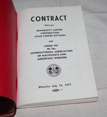 Kennecott Copper Mine LOT | *Vintage* Belt Buckle Train Operating Rules Contract