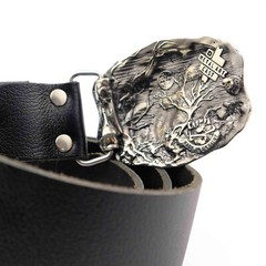 German silver belt buckle Raven, Crow belt buckle, Blackbird buckle