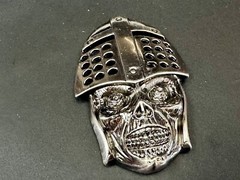 Knights Helmet & Skull Belt Buckle Medieval Armor Design Belt Buckle