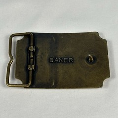 Vintage Rockwell Graphic Systems Newsliner Goss Belt Buckle Brass Industrial