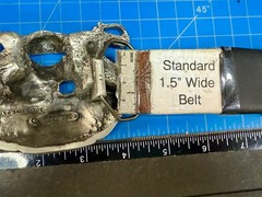 Jolly Roger Pirate Skull Crossed Swords Solid Pewter Great American Belt Buckle