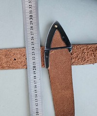 Armani Jeans Casual Belt Mens Sz 37&Prime;-41&Prime; Rough Distressed Leather 1.7&Prime; Brown