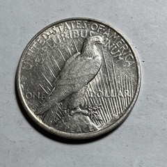 1922 vintage PEACE silver dollar WESTERN belt buckle COIN american RODEO cowboy