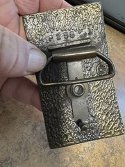 Brass Belt Buckle Give Up My Guns
