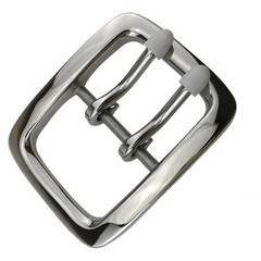 1pc Replacement 1-1/2&Prime; (4cm) Solid Stainless Steel Double Prong Belt Buckle