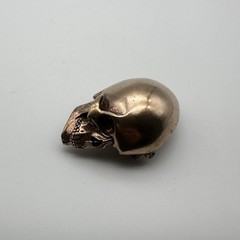Copper Skull Buckle Hand Crafted Leather Belt Buckle DIY Hardware