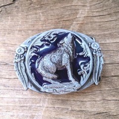 Howling Wolf Buckle – Western Cowboys Belt Buckle – Mens Womens Belt Buckle