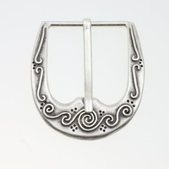 Pin Buckle Belt Buckle with Ornament – Classic Metal Design