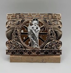 san judas belt buckle (rose gold)