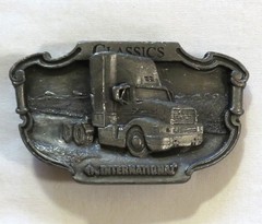Vintage Belt Buckle 1980&rsquo;s Tonkin Semi Truck Driver Trucker Brass