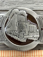 Vintage Great American Buckle Co Hi Ballin Truck Belt Buckle 1976 USA Metal