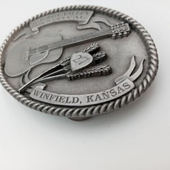 Acoustic Guitar 1998 Belt Buckle Walnut Valley Festival 27th Winfield KS Music F