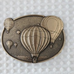 Vintage Belt Buckle Hot Air Balloon Award Design Metals Solid Brass Never Used