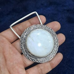 Handmade Belt Buckle Natural Scolecite Gemstone Western Belt Buckle For Men