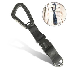 Tactical Keychain Molle Webbing Hook Belt Buckle Detachable Carabiner Key Rings