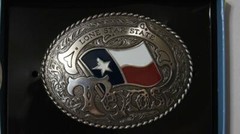 Nocona Western Belt Buckle “Lone Star State” Texas Flag 37593