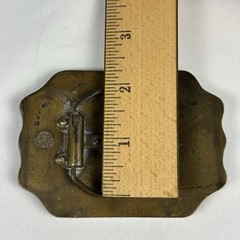 Vintage Bergamot Brass Works Central & Union Pacific Rail Road Co. Belt Buckle