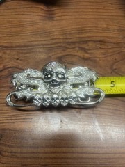 Silver Skull Belt Buckle