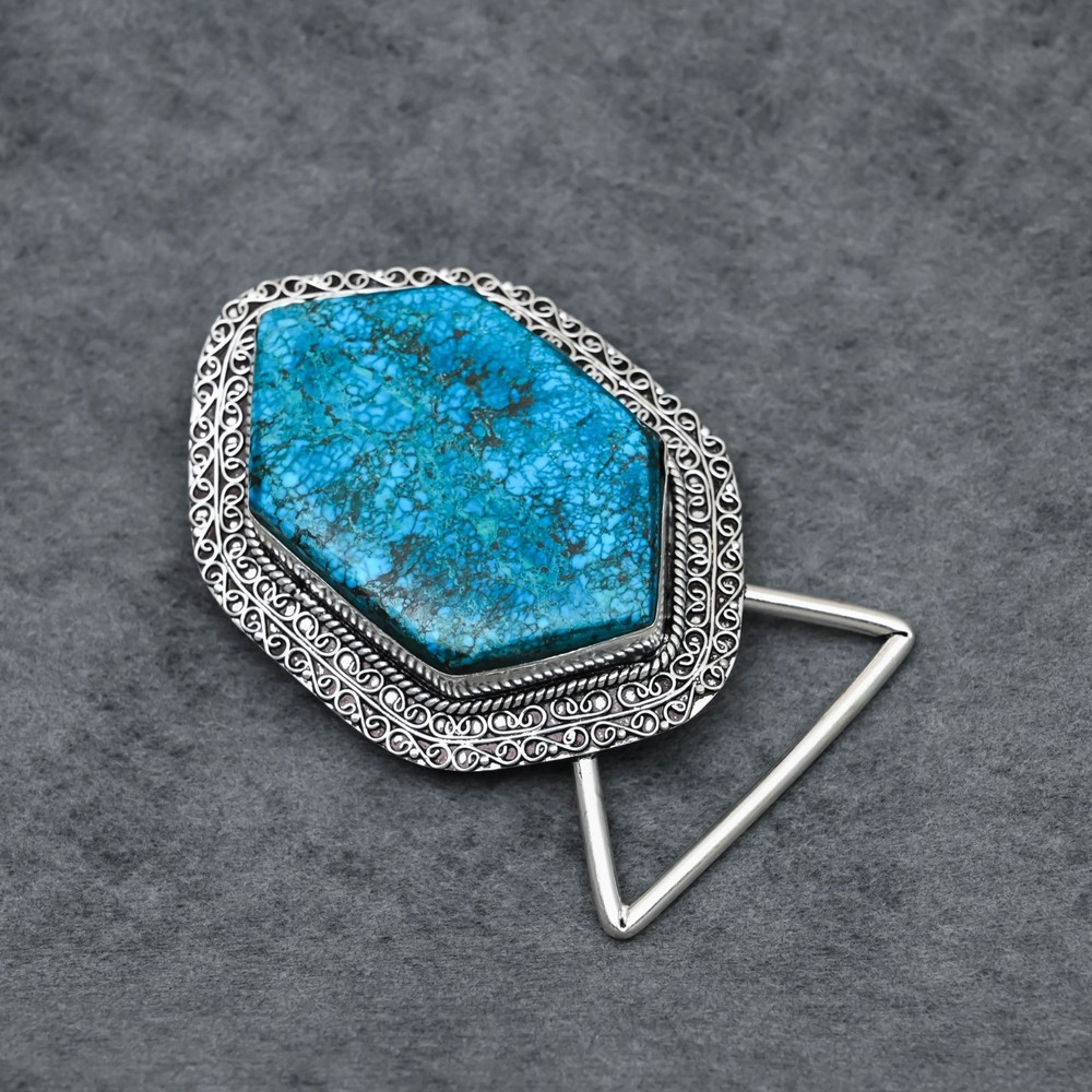 Turquoise Belt Buckle Gift For Him Birthday Statement Boho Western Belt Buckle