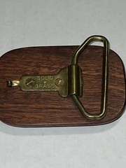 Vintage Wood and Brass Belt Buckle
