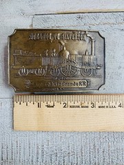 Vintage Denver & Rio Grande RR Durango to Silverton Belt Buckle by Bergamot 1-36