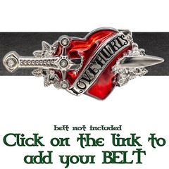 Sword in Heart Love Hurts Metal Belt Buckle Biker UK Tattoo