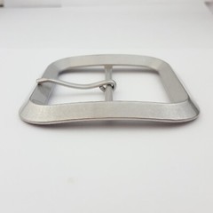 Wide Square Up Silver finish belt buckle