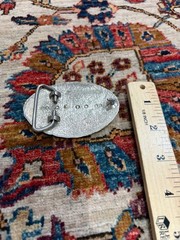Vintage Western Cowboy Boot Belt Buckle Silver Gold Tone Engraved Rodeo