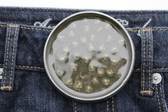 Men Silver Metal Fashion Biker Buckle Skeleton Brown Mini Skulls Bold Statement